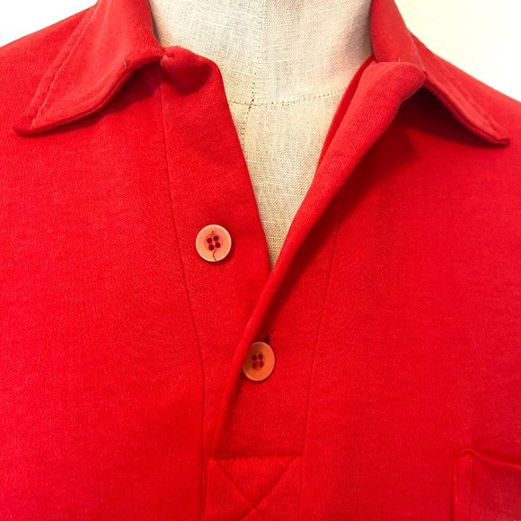 70's Hang Ten Red Polo - Size Large - Picture 7 of 9